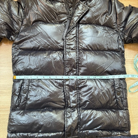 Aritzia TNA The Super Puff Puffer Jacket Hi Gloss Shiny Quilted Black 3XS - Picture 9 of 17